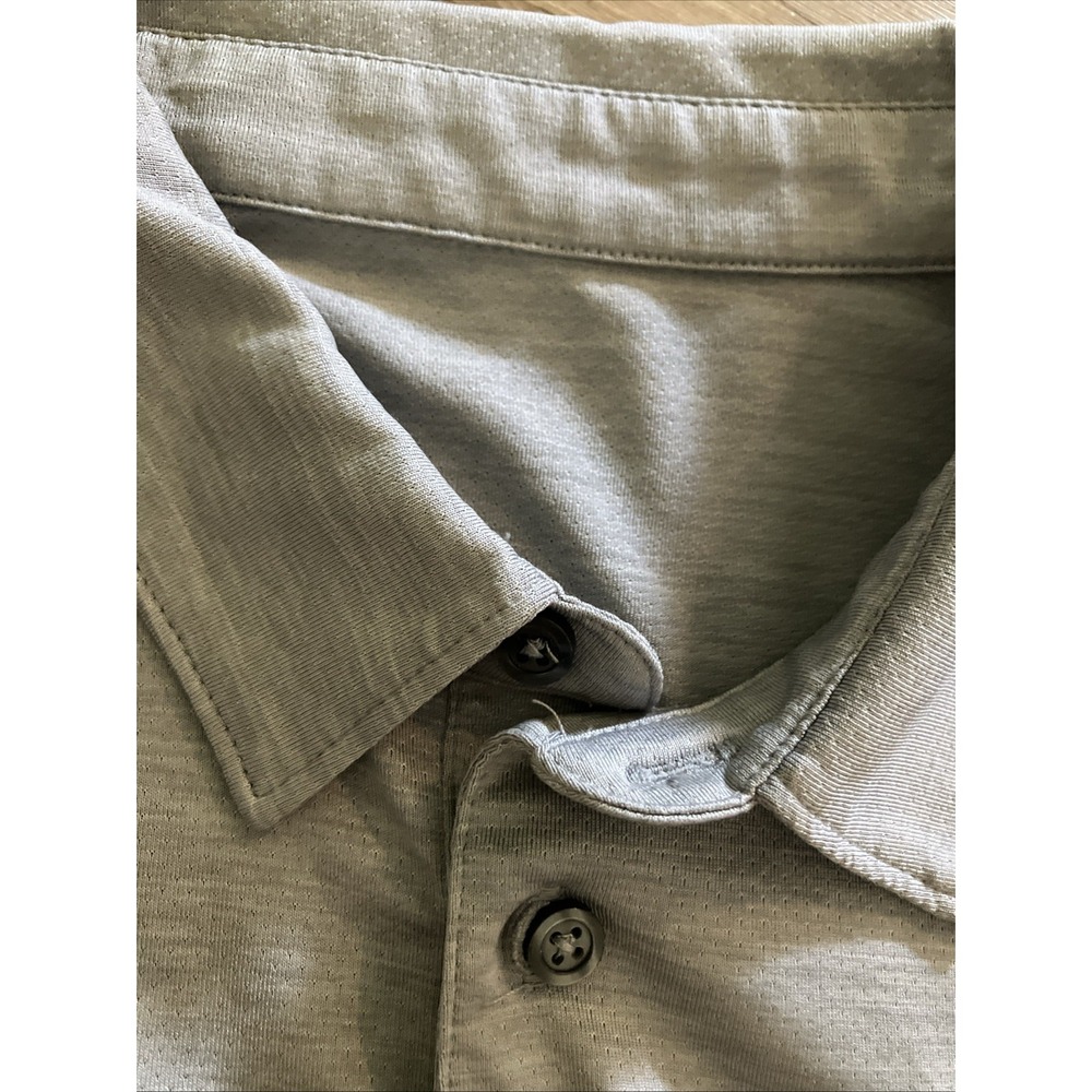 Vuori Zephyr Polo Shirt Stretch Performance Medium Mens Grey Golf Pocket - Picture 6 of 9